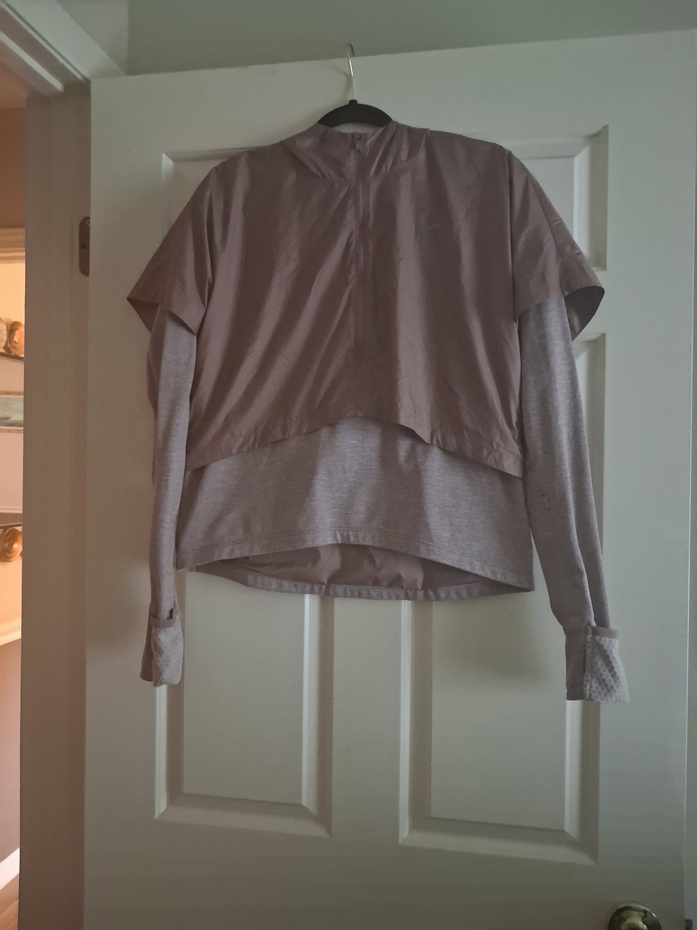 Nike Layered Pullover Sweatshirt in Dusty Mauve